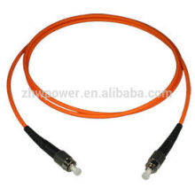 Padrão de telecomunicação ST cabo de remendo de fibra multimodo, cabo óptico jumper